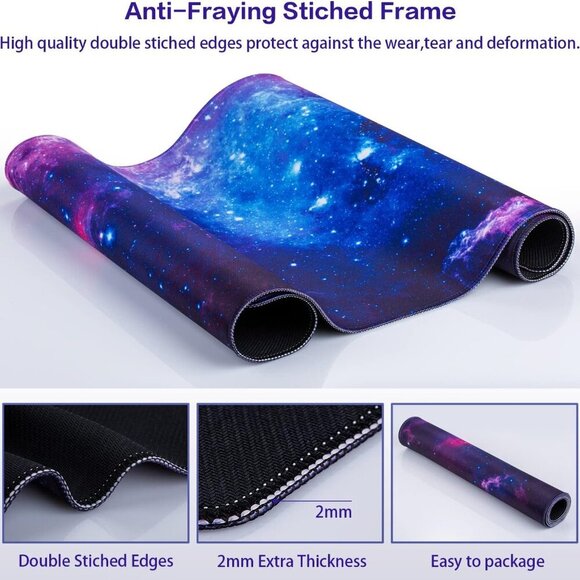 Gaming Mouse Pad, Large Extended Mouse Pad Big Computer Mousepad for Home Office - Picture 6 of 7